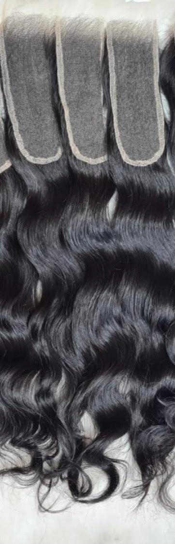 100% Raw Cambodian body wave 2x6 closure