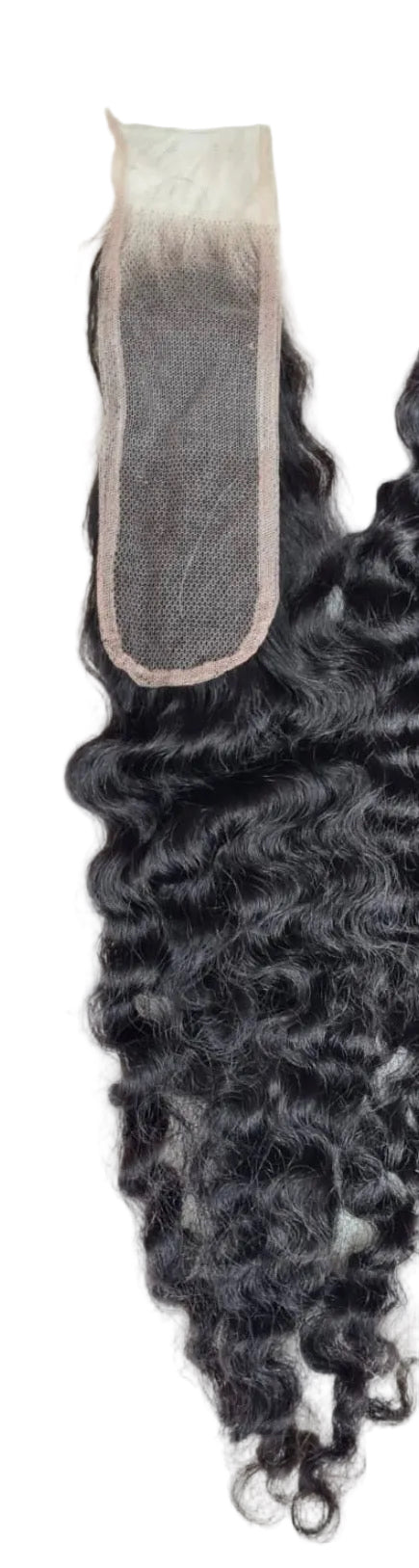 100% Raw Cambodian Burmese curly 2x6 closure